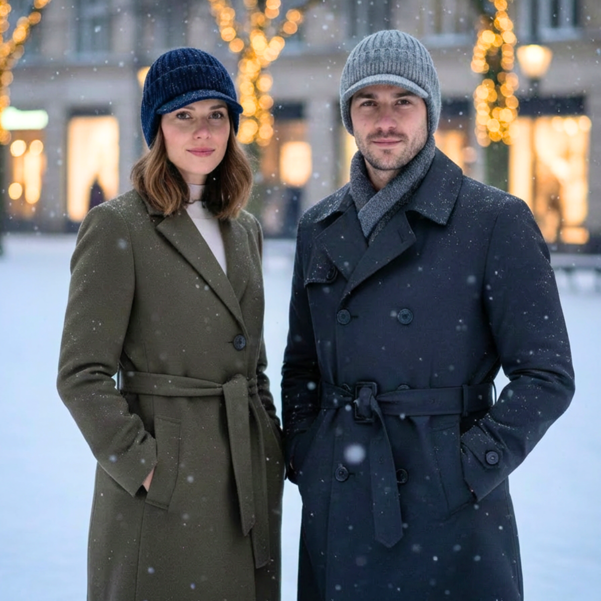 Skandinavisk unisex vinterhue med skygge og ørebeskyttelse – én størrelse