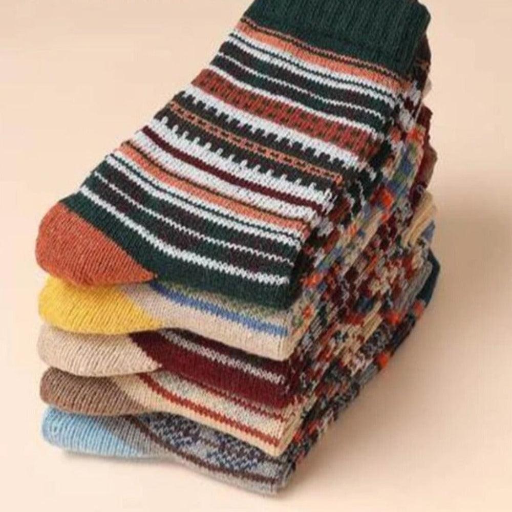 Chaussettes d'hiver anti-transpiration norvégiennes | Chaussettes unisexes de luxe pour l'hiver (lot de 5 paires)