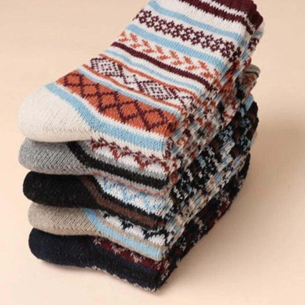 Chaussettes d'hiver anti-transpiration norvégiennes | Chaussettes unisexes de luxe pour l'hiver (lot de 5 paires)