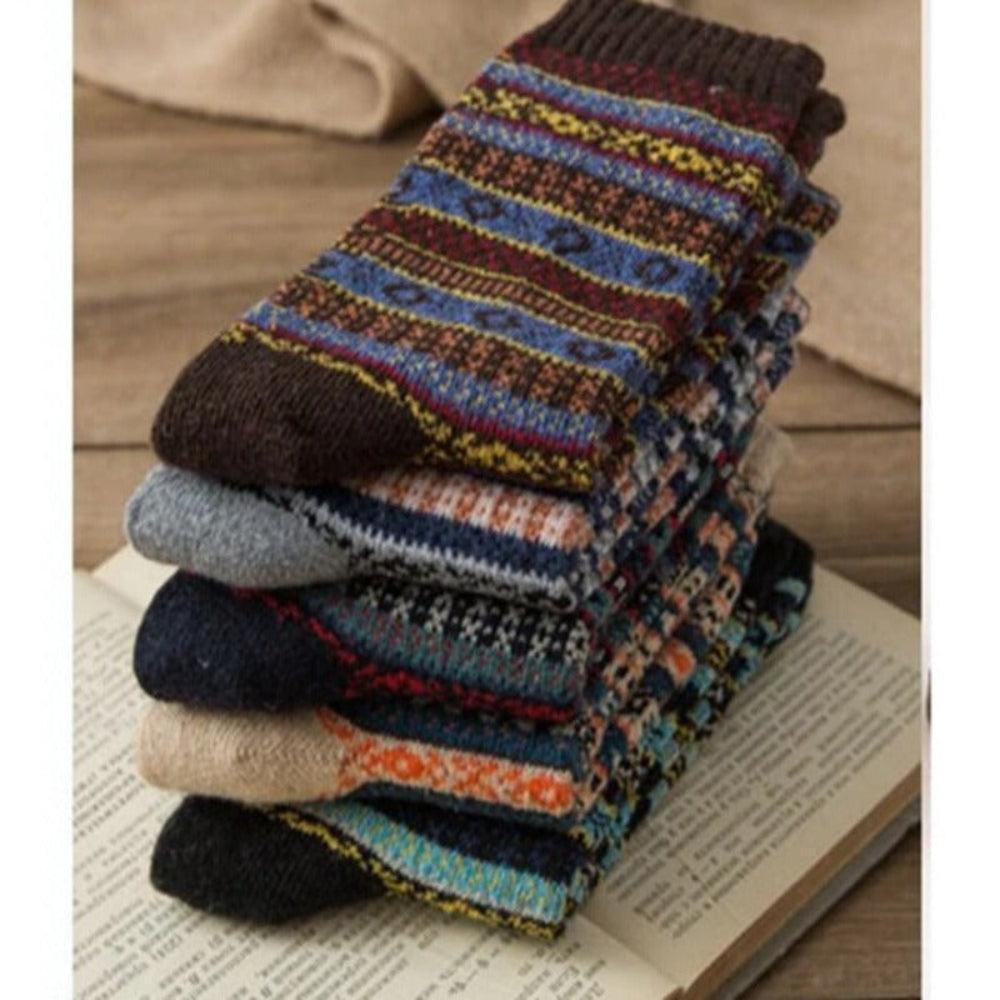 Chaussettes d'hiver anti-transpiration norvégiennes | Chaussettes unisexes de luxe pour l'hiver (lot de 5 paires)