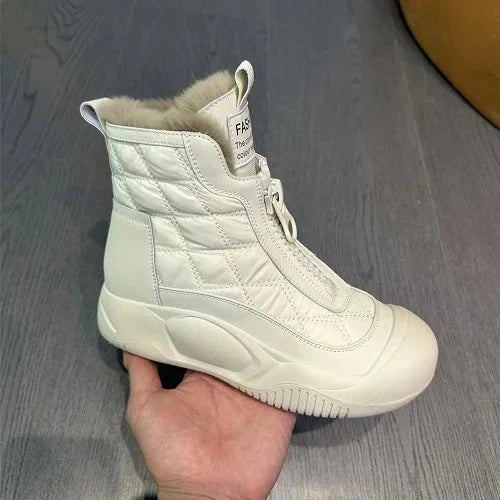 Dame støvler | Vinterstøvler med foer og quiltet design