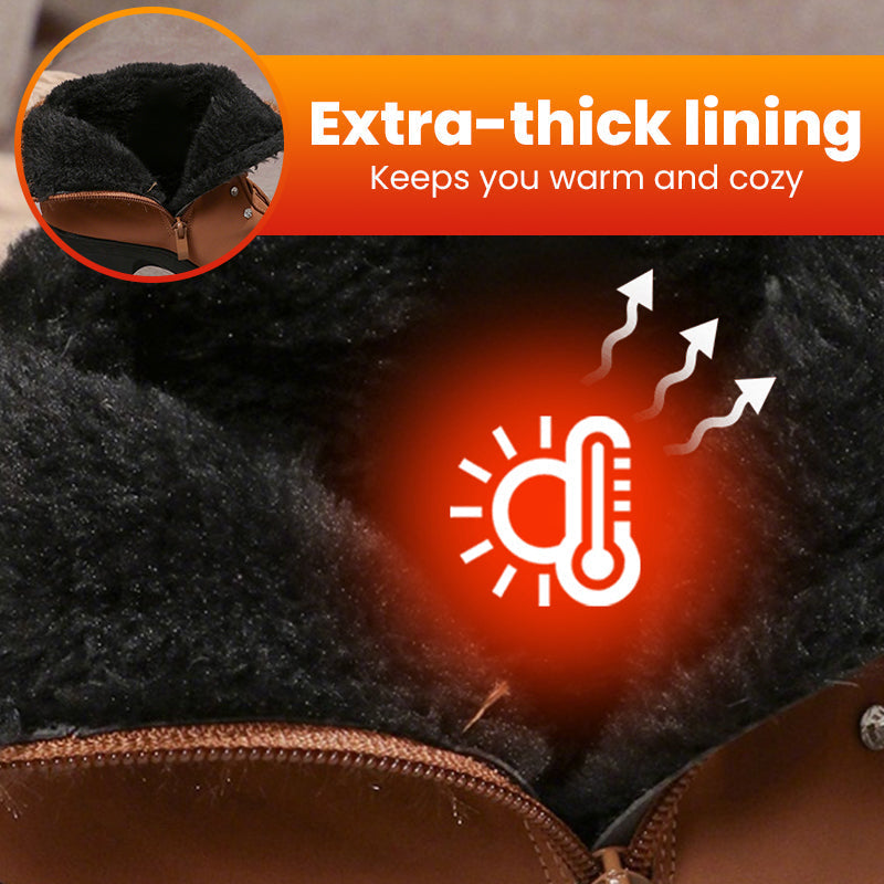 Vinterstøvler til kvinder – varme hælstøvler med pelskant